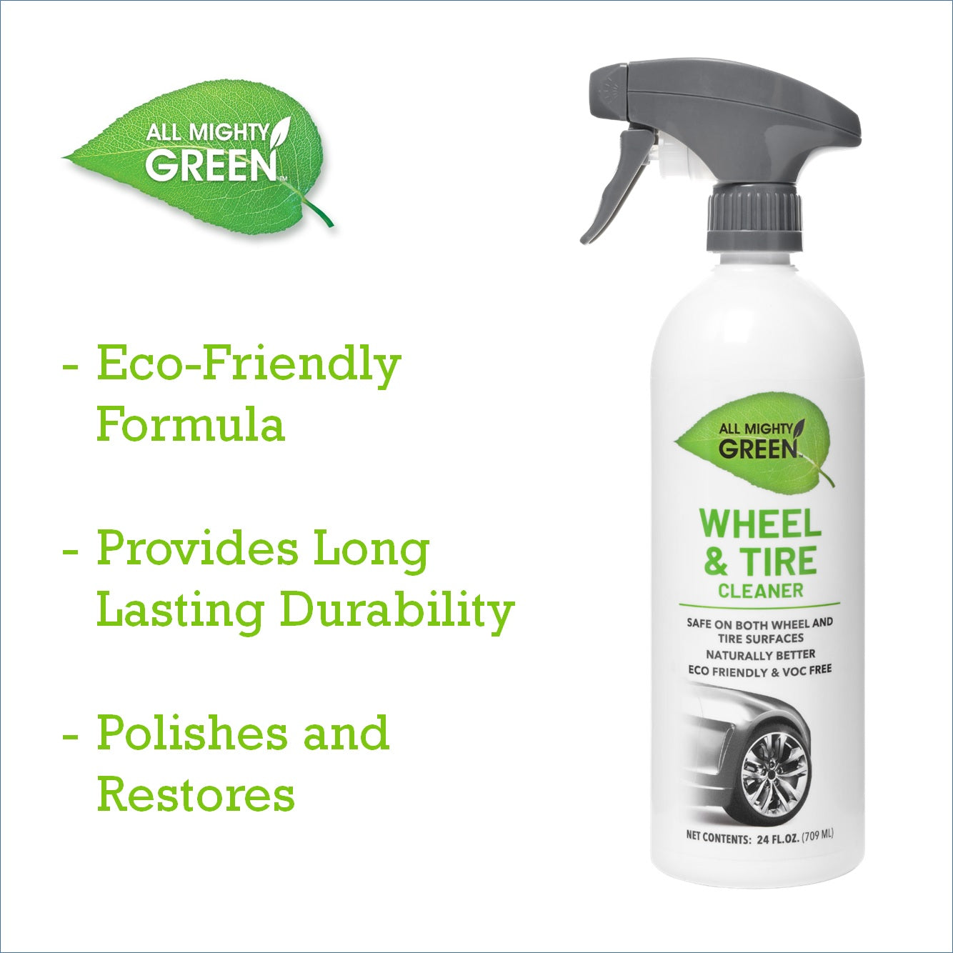 All Mighty Green Wheel & Tire Cleaner | 24 oz. Spray