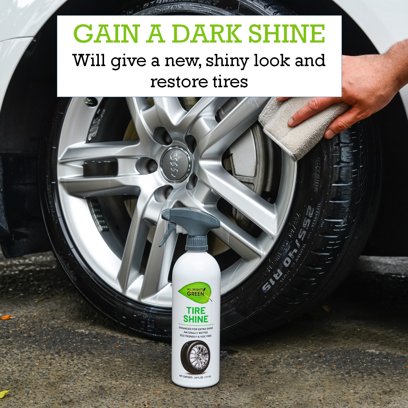 All Mighty Green Tire Shine | 24 oz. Spray