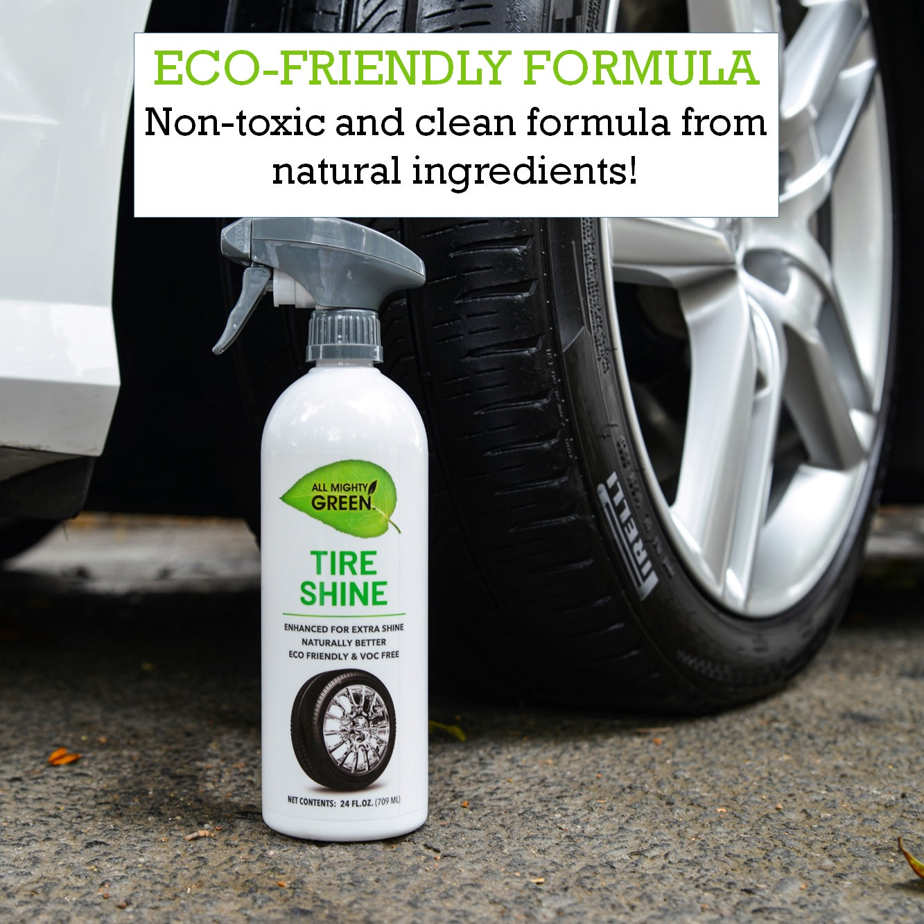 All Mighty Green Tire Shine | 24 oz. Spray