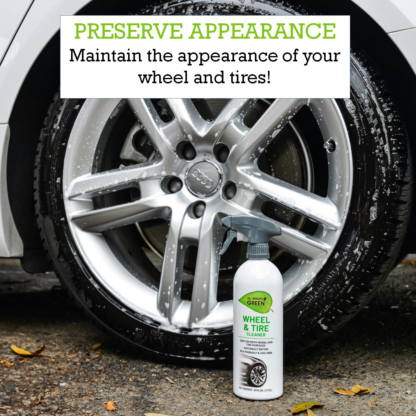 All Mighty Green Wheel & Tire Cleaner | 24 oz. Spray