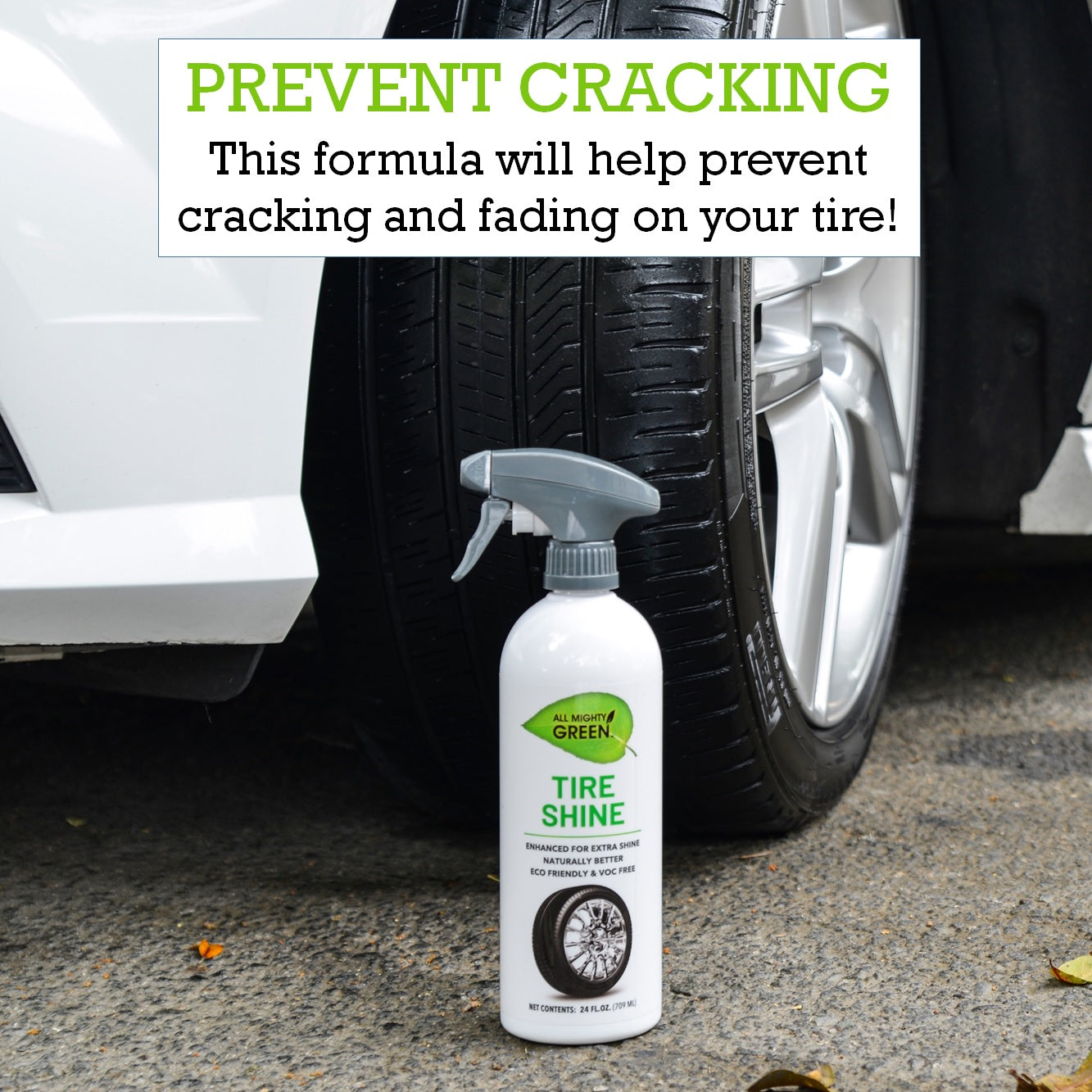 All Mighty Green Tire Shine | 24 oz. Spray