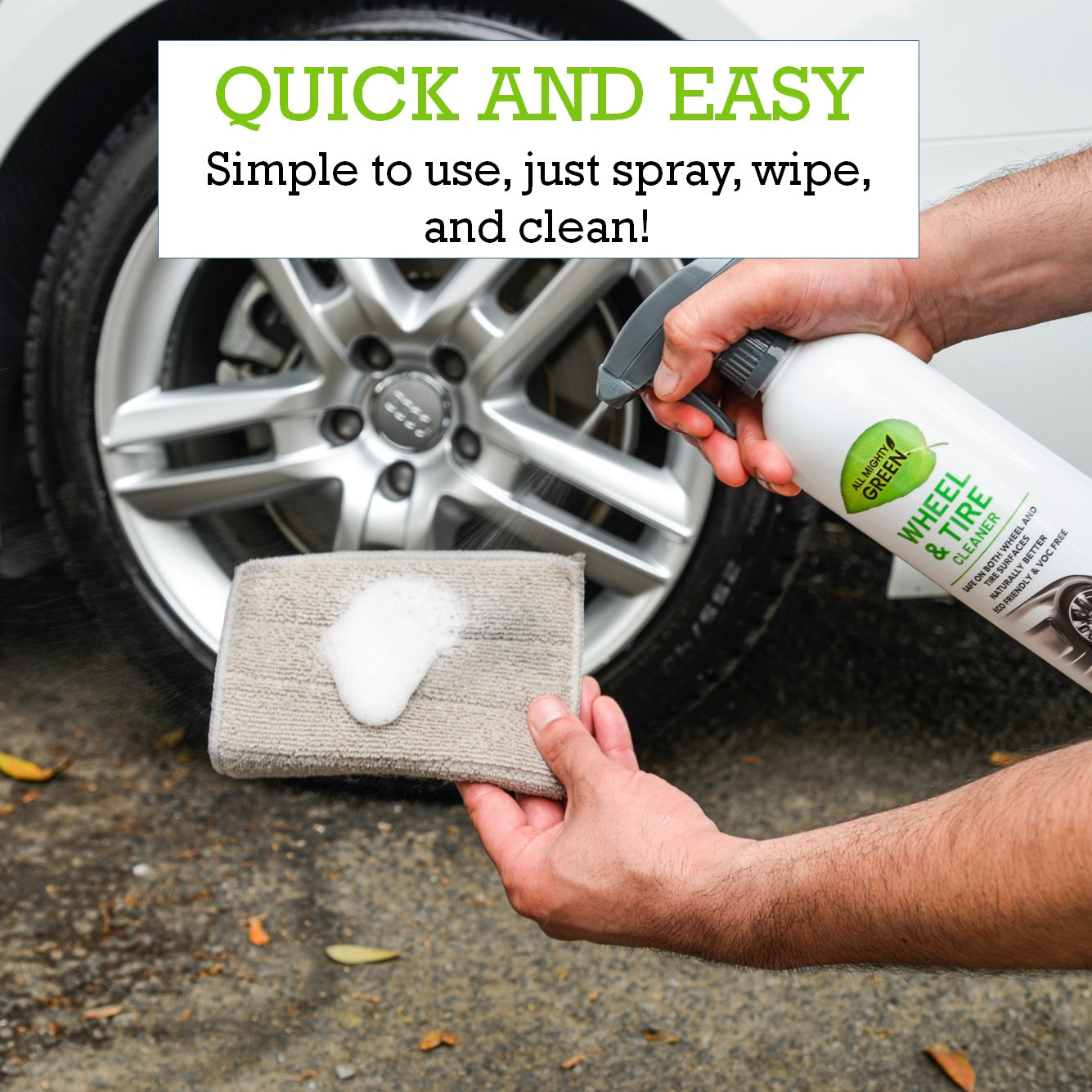 All Mighty Green Wheel & Tire Cleaner | 24 oz. Spray