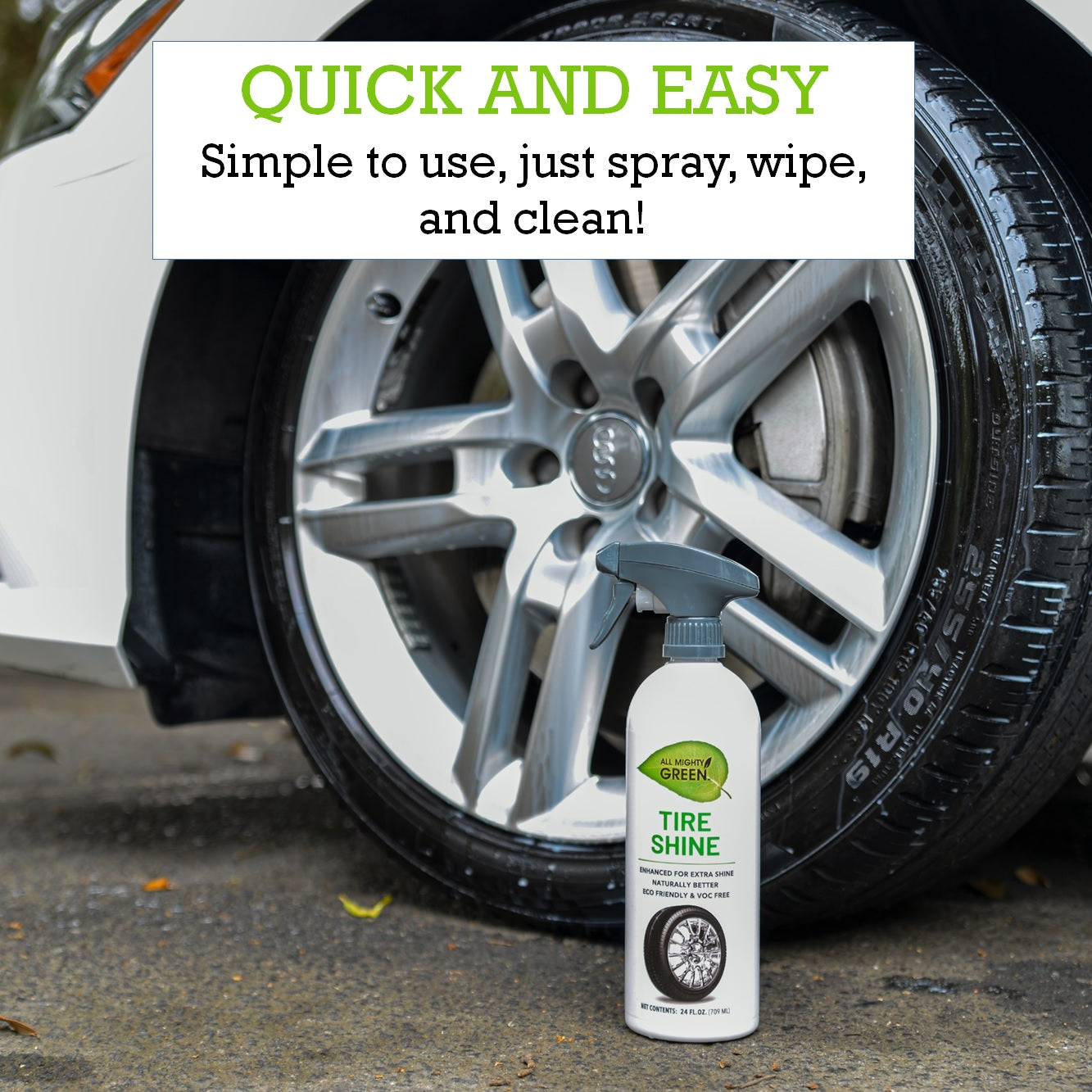 All Mighty Green Tire Shine | 24 oz. Spray
