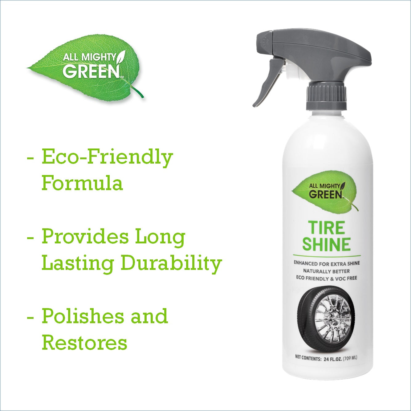 All Mighty Green Tire Shine | 24 oz. Spray